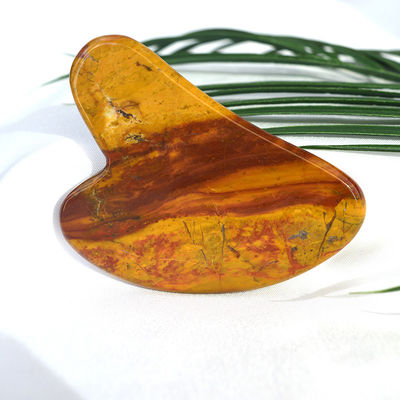 Facial Massager Heart Shape Red Jasper Gua Sha Massage Tool for Custom Logo Guasha Stone Body Self Skin Care Spa Massage