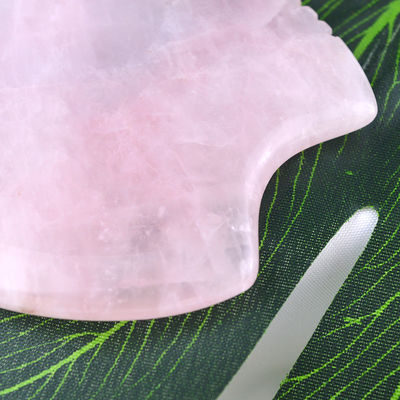Custom Logo Shell Shape Rose Quartz Gua Sha Massage Tool for Muscle Massage and Self Skin Care Spa Beauty Equipment
