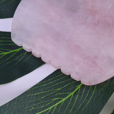 Custom Logo Shell Shape Rose Quartz Gua Sha Massage Tool for Muscle Massage and Self Skin Care Spa Beauty Equipment