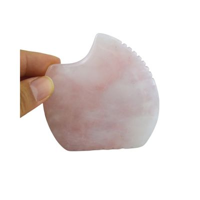 Custom Logo Shell Shape Rose Quartz Gua Sha Massage Tool for Muscle Massage and Self Skin Care Spa Beauty Equipment