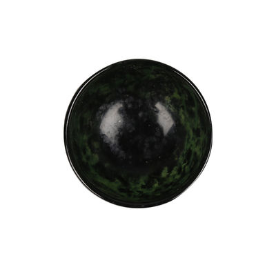 Engraving Type 100% Chinese Natural Jade Bowl Dark Green Jade Hand-Carved Bowl Cup for Home Decoration Enhancement