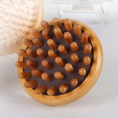 Scalp Massage Bamboo Hair Brush Hair Comb Custom Logo Wood Detangling Hair Comb 2023 Eco-friendly Guasha Massage Tools