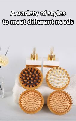 Scalp Massage Bamboo Hair Brush Hair Comb Custom Logo Wood Detangling Hair Comb 2023 Eco-friendly Guasha Massage Tools