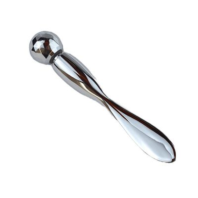 Silver Stainless Steel Eye Guasha Massage Stick Eye Cream Spoon Metal Ball Beads Eye Massager For Puffiness Skincare 2024 Style