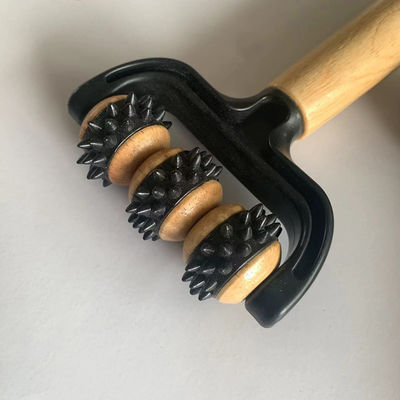 Wood Roller Massage Stick Manual Three Bead Massager With Magnetic Ball for Body Healthcare Beauty Tool Spa Muscular Relaxation Massage area Body