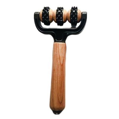Wood Roller Massage Stick Manual Three Bead Massager With Magnetic Ball for Body Healthcare Beauty Tool Spa Muscular Relaxation Massage area Body