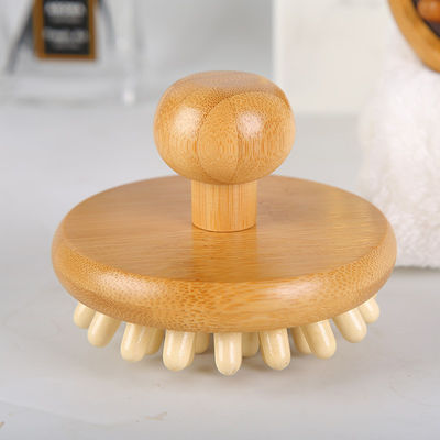 Brown Mushroom Shape Bamboo Gua Sha Scalp Massage Airbag Comb Wooden Guasha Tool Head Relax Massager Hair Health Care Beauty Brush