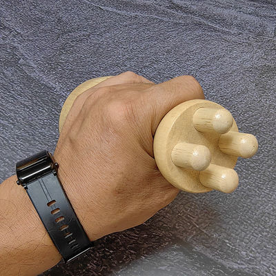 Muscle Massage Mushroom Cup Body Contour Roller for Lymphatic Drainage Therapy Gua Sha Wooden Trigger Point Massager Tool