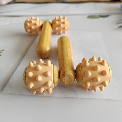 Body Massage Equipment Summer 2024 Trending Arrivals Handheld Massage Roller Eye Massage Roller Stick Wood 3D Roller Face Massager