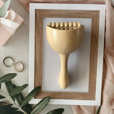 2023 Custom Gua Sha Anti-cellulite Wooden Therapy Swedish Massage Cup With Roller Massage Tools for Body Massage Equipment