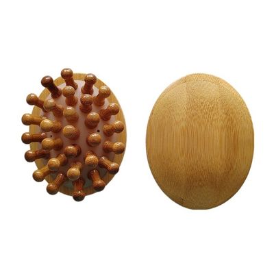Body Muscles Brown Popular Natural Bamboo Gua Sha Scalp Massage Airbag Comb Wooden Guasha Tool Head Relax Massager Hair Health Care Beauty Brush