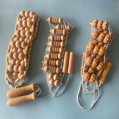 Body Massager 2024 Arrivals Custom Logo And Packing Wooden Back Massage Roller Tool Wooden Massager For Beech