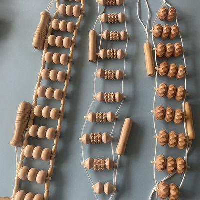 Body Massage Wooden Roller Massage Tool Dredge Meridian Healthcare Muscle Fascia Relax Physiotherapy for Customized Logo