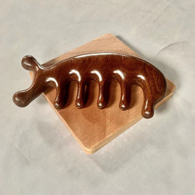 Head Massage Equipment 2023 Natural Sandalwood Gua Sha Scalp Massage Comb Wooden Guasha Tool for Hair Care and Head Relax
