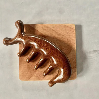 Head Massage Equipment 2023 Natural Sandalwood Gua Sha Scalp Massage Comb Wooden Guasha Tool for Hair Care and Head Relax
