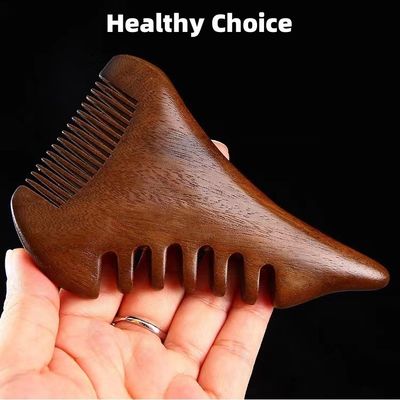 Logo Customized Logo Availabled Sandalwood Massage Comb for Head Meridian Scalp Comb Face Eye Shoulder Neck Scraping