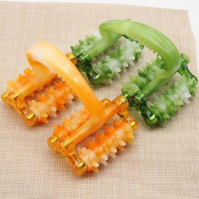 Household Whole Body Massage Mini Four-Wheel Lunar Multifunctional Massage Wheel with -type Roller Leg Neck Massager
