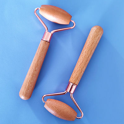 Brown Beech Wooden Guasha Facial Massager Handheld Muscle Relaxation Massage Roller Gua Sha Wood Therapy Massage Tools