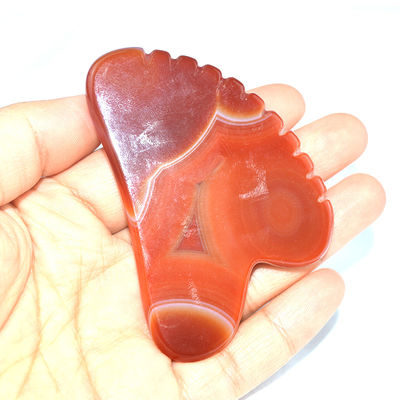 Customized Logo Availabled Natural Carnelian Facial Jade Guasha Skin Care Tool for Body Massage Equipment Needs