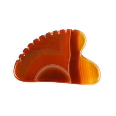 Heart Shape Carnelian Gua Sha Scraping Massage Board With Teeth Red Agate Guasha Facial Body Massager Skincare Spa Relax Tool for Spa