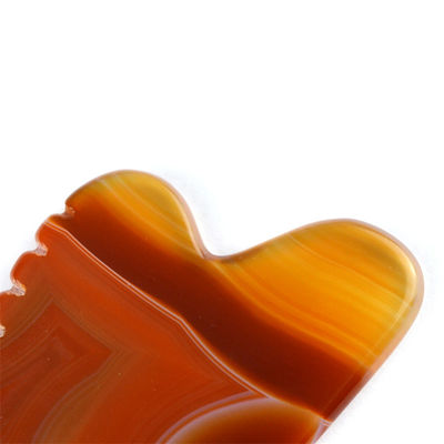 Heart Shape Carnelian Gua Sha Scraping Massage Board With Teeth Red Agate Guasha Facial Body Massager Skincare Spa Relax Tool for Spa