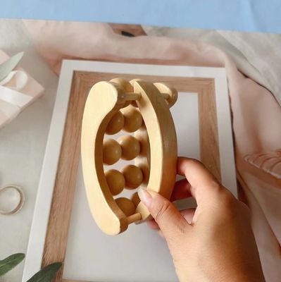 2024 Wooden Gua Sha Meridian Ball Massager Body Muscles Massage Roller for Whole Body Relaxation and Spa Selfcare
