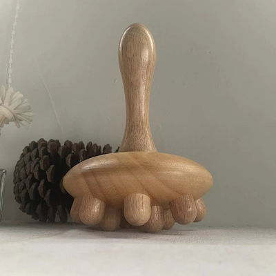 2024 Mushroom Cup Body Contour Roller Lymphatic Drainage Therapy Gua Sha Wooden Trigger Point Massager for Performance