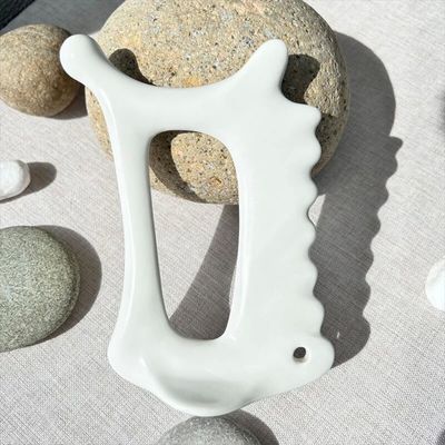 Ceramic Gua Sha Massage Tool for Lymphatic Drainage Jawline Sculptor Body Massager Skin Care Tools Guasha Function Ceramic