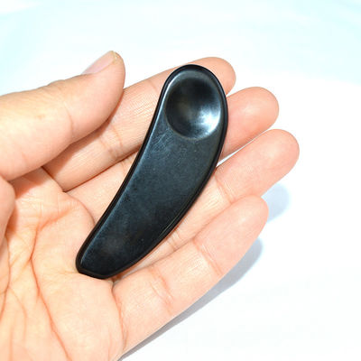 2024 Arrivals Black Obsidian Eye Gua Sha Spoon Facial Massager Guasha Tools For Face Customized Logo Accepted