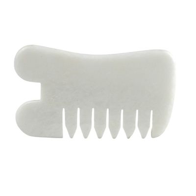 Natural Xiuyan Jade Gua Sha Scalp Massage Comb Guasha Head Massager Hair Health Care Salon Beauty Tool for Muscle Massage
