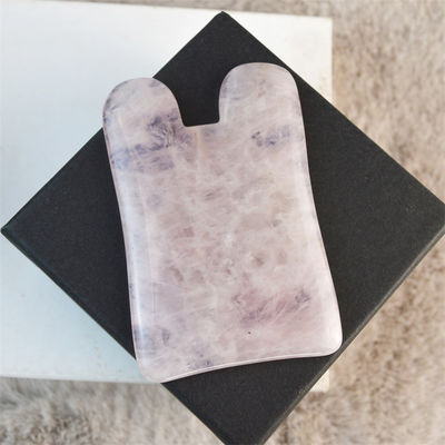 2024 Arrivals Natural Rose Quartz Pink Jade Gua Sha Massage Hair Comb Massage Guasha Scraping Head Massage Face Massage Tool