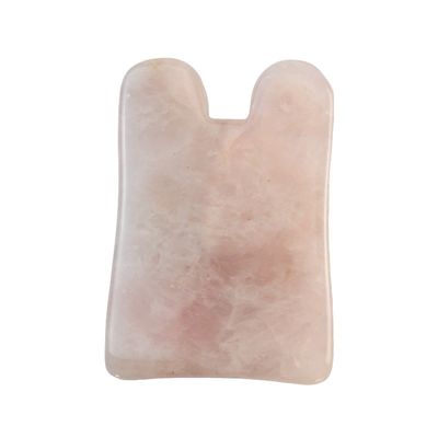 2024 Arrivals Natural Rose Quartz Pink Jade Gua Sha Massage Hair Comb Massage Guasha Scraping Head Massage Face Massage Tool