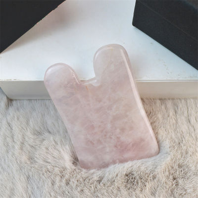 2024 Arrivals Natural Rose Quartz Pink Jade Gua Sha Massage Hair Comb Massage Guasha Scraping Head Massage Face Massage Tool