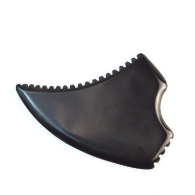 Muscle Massage Function Triangle Shape Natural Black Bian Stone Gua Sha Scraping Board for Facial and Body Spa Massage