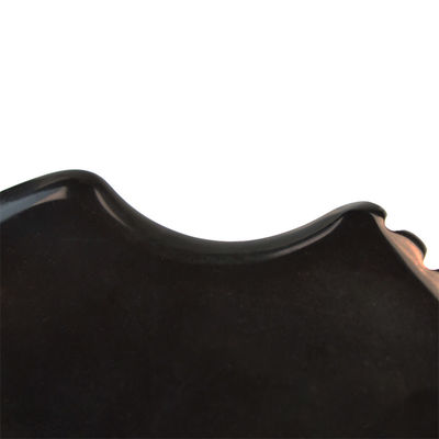 Muscle Massage Function Triangle Shape Natural Black Bian Stone Gua Sha Scraping Board for Facial and Body Spa Massage