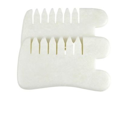 White Jade Guasha Hair Salp Tools Massage Scraping Massage Tool Gua Sha Comb Jade For Face Neck Head And Body