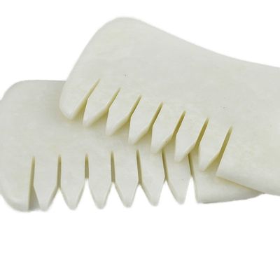White Jade Guasha Hair Salp Tools Massage Scraping Massage Tool Gua Sha Comb Jade For Face Neck Head And Body