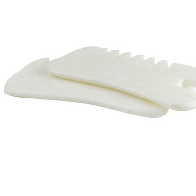 White Jade Guasha Hair Salp Tools Massage Scraping Massage Tool Gua Sha Comb Jade For Face Neck Head And Body