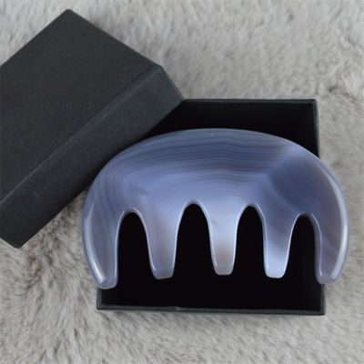 Body Massager Natural Agate Pocket Comb Wide Toothed Comb SPA Gua Sha Scalp Massage Brush Hair Care Tool