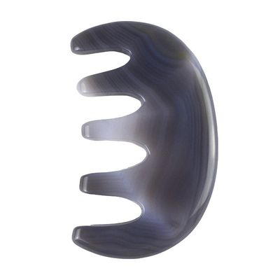 Body Massager Natural Agate Gua Sha Scalp Head Massage Comb Guasha Facial Spa Skin Care Beauty Salon Tool Hair Brush