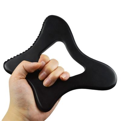 Custom Logo Guasha Stone Black Bian Stone Gua Sha Massage Tool for Body Relaxation and Self Skin Care