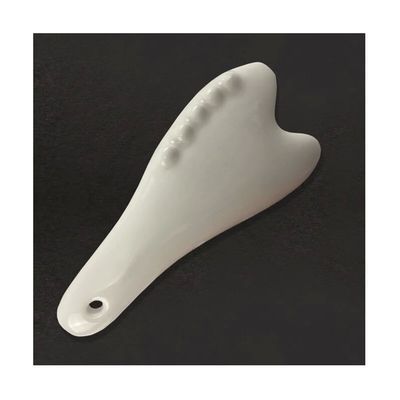 White Ceramic Gua Sha Massage Tool for Acupressure Facial and Body Massage Experience the Benefits