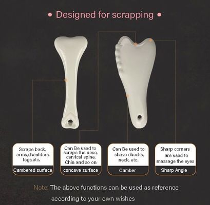 White Ceramic Gua Sha Massage Tool for Acupressure Facial and Body Massage Experience the Benefits