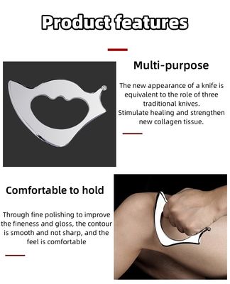 Deep Tissue Massager Guasha Fascia Recovery Stainless Steel IASTM Therapy Massage Tools with Customized Logo Availabled