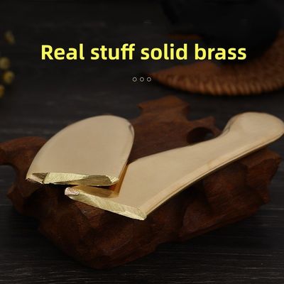 Natural Brass Metal Gua Sha Scraping Board Guasha Facial Spa Massager Meridian Massage Skincare Beauty Tool for Body Muscles