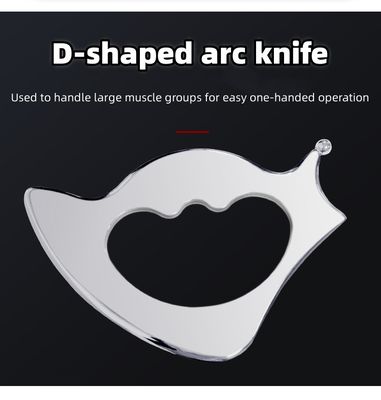 Stainless Steel Gua Sha IASTM Tool Silver Massage Tool for Deep Tissue Scraping and Release