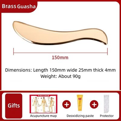 Body Massage Gua Sha Tool Kit Brass Plate Scraping Massage Concave Shape Board for Neck Back and Legs