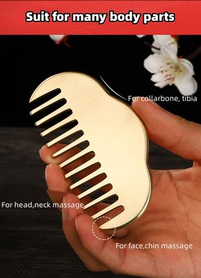 Facial Guassha Scraping Tool 100% Brass Gua Sha Comb for Blood Circulation and Massage Improvement