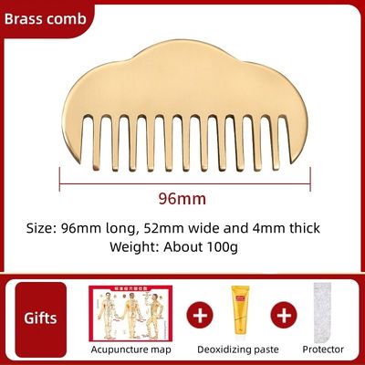 Facial Guassha Scraping Tool 100% Brass Gua Sha Comb for Blood Circulation and Massage Improvement