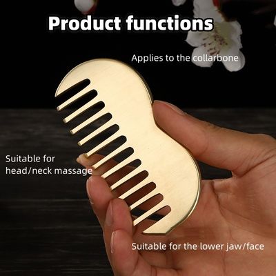 Brass Gua Sha Scalp Massage Comb Popular Products 2024 Copper Guasha Acupressure point Massager Tool Scraping Apparatus